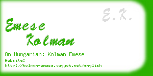 emese kolman business card